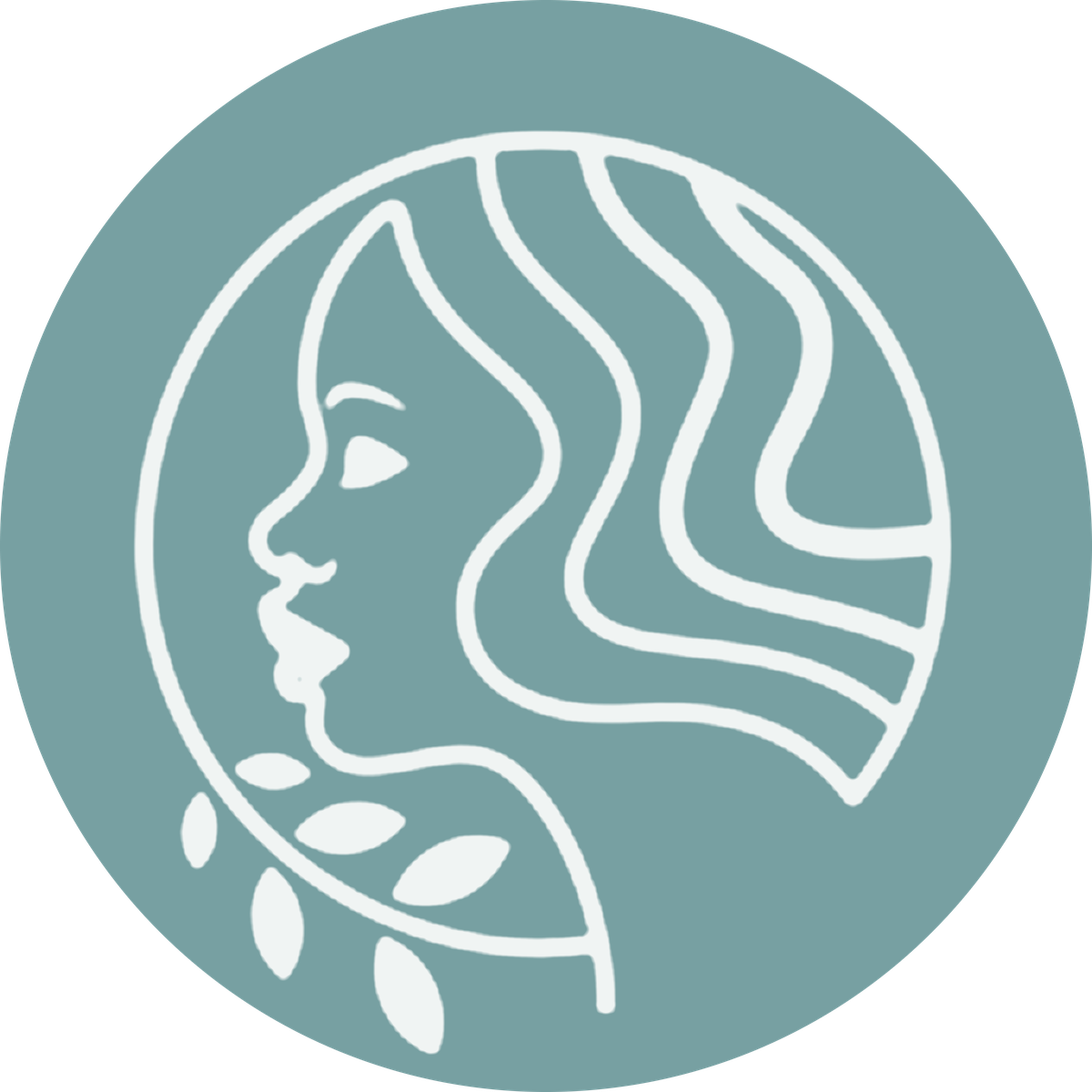 Profilo di donna con ramo di ulivo, logo del centro